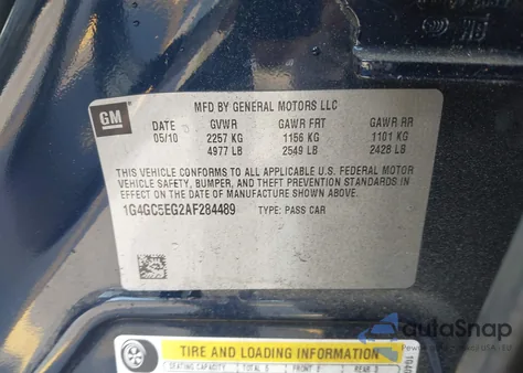 2010 Buick Lacrosse Cxl из США, поврежденный, VIN 1G4GC5EG2AF284489